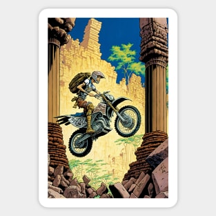 Dirt Bike Anime Style Sticker